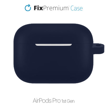 FixPremium - Szilikon Tok Karabinerrel - AirPods Pro, kék