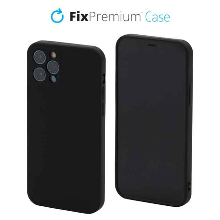 FixPremium - Szilikon Tok - iPhone 12 Pro, fekete