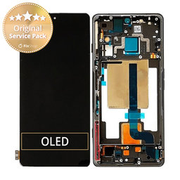 Xiaomi Poco F4 GT 21121210G - LCD Kijelző + Érintőüveg + Keret (Stealth Black) - 5600090L1000 Genuine Service Pack