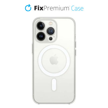 FixPremium - MagSafe Szilikon Tok - iPhone 13 Pro, átlátszó