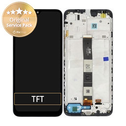 Xiaomi Redmi 10A 220233L2C 220233L2G - LCD Kijelző + Érintőüveg + Keret (Charcoal Black) - 560001C3L200 Genuine Service Pack