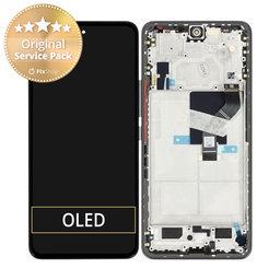 Xiaomi 12 Lite 2203129G - LCD Kijelző + Érintőüveg + Keret (Black) - 56000300L900 Genuine Service Pack