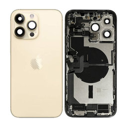 Apple iPhone 14 Pro Max - Hátsó Ház Apró Alkatrészekkel (Gold)