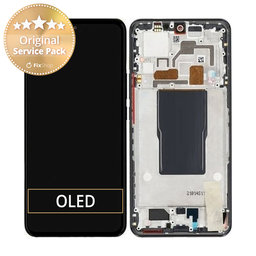 Xiaomi 12T Pro 22081212UG - LCD Kijelző + Érintőüveg + Keret (Black) - 560003L12U00 Genuine Service Pack