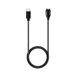 FixPremium - USB-C töltőkábel Garmin órá-hoz, Fekete