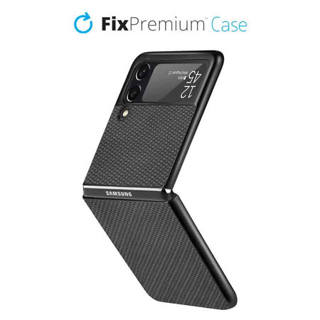 FixPremium - Karbon tok Samsung Galaxy Z Flip 3 készülékhez, fekete