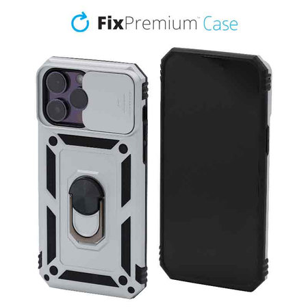 FixPremium - CamShield tok iPhone 13 Pro Max készülékhez, fehér