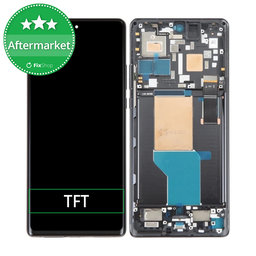 Motorola Edge 30 Ultra XT2241 - LCD Kijelző + Érintőüveg + Keret (Interstellar Black) TFT