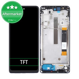 Motorola Moto G200 XT2175 - LCD Kijelző + Érintőüveg + Keret (Black) TFT