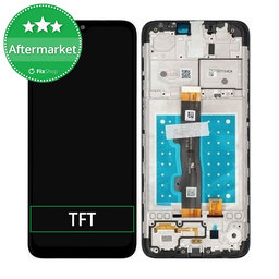 Motorola Moto E7 XT2095 - LCD Kijelző + Érintőüveg + Keret (Mineral Gray) TFT