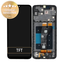 Samsung Galaxy A14 5G A146B - LCD Kijelző + Érintőüveg + Keret (Black) - GH82-30658A, GH81-23315A, GH81-23640A Genuine Service Pack