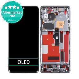 Huawei P50 Pro JAD-AL50 JAD-LX9 - LCD Kijelző + Érintőüveg + Keret (Golden Black) OLED