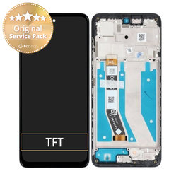 Motorola Moto G73 - LCD Kijelző + Érintőüveg + Keret (Black) - 5D68C22272 Genuine Service Pack