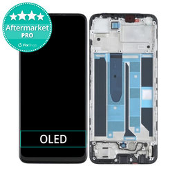 Realme 8 RMX3085 - LCD Kijelző + Érintőüveg + Keret (Cyber Black) OLED