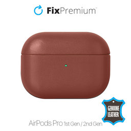 FixPremium - Bőrtok - AirPods Pro, barna