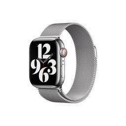 FixPremium - Szíj Milanese Loop - Apple Watch (42, 44, 45 és 49mm), ezüst