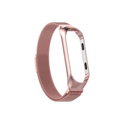 FixPremium - Szíj Milanese Loop - Xiaomi Mi Band (5/6/7/7 NFC), rose gold