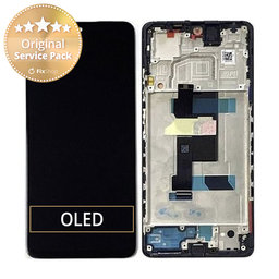 Xiaomi Poco X5 Pro 22101320G 22101320I - LCD Kijelző + Érintőüveg + Keret (Astral Black) - 5600010M2000 Genuine Service Pack