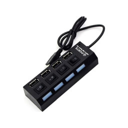 FixPremium - USB hub kapcsolóval 4 USB-hez, fekete