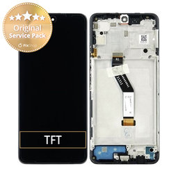 Xiaomi Poco M4 5G 22041219PG - LCD Kijelző + Érintőüveg + Keret (Power Black) - 560005L19P00 Genuine Service Pack