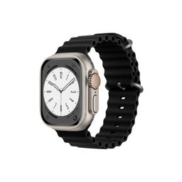 FixPremium - Szíj Ocean Loop - Apple Watch (42, 44, 45 és 49mm), fekete