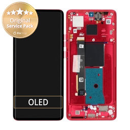 Motorola Edge 40 - LCD Kijelző + Érintőüveg + Keret (Viva Magenta) - 5D68C22712 Genuine Service Pack