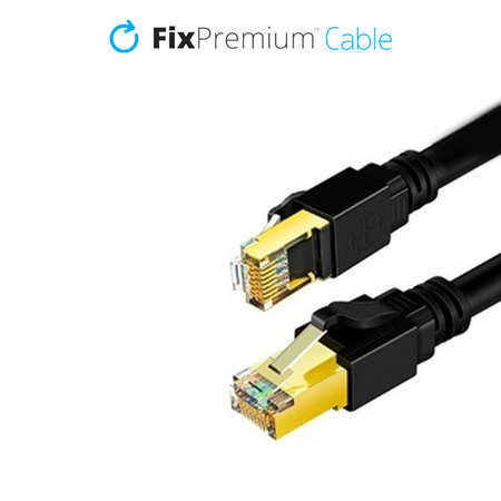 FixPremium - Hálózati kábel - RJ45 / RJ45 (1m), fekete