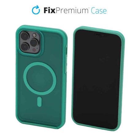 FixPremium - Tok Clear a MagSafe-el - iPhone 14 Pro Max, mint blue