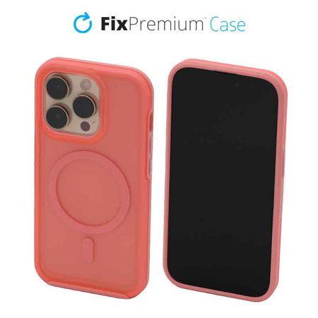 FixPremium - Tok Clear a MagSafe-el - iPhone 14 Pro, peach pink