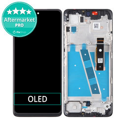 Motorola Moto G72 XT2255 - LCD Kijelző + Érintőüveg + Keret (Meteorite Gray) OLED