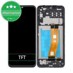 Samsung Galaxy A14 A145R - LCD Kijelző + Érintőüveg + Keret (Black) TFT