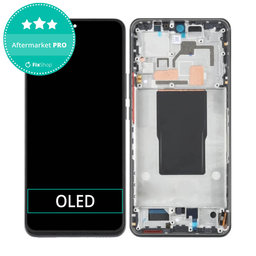 Xiaomi 12T Pro 22081212UG - LCD Kijelző + Érintőüveg + Keret (Black) OLED