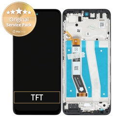 Motorola Moto G14 XT2341 - LCD Kijelző + Érintőüveg + Keret (Black) - 5D68C23075 Genuine Service Pack