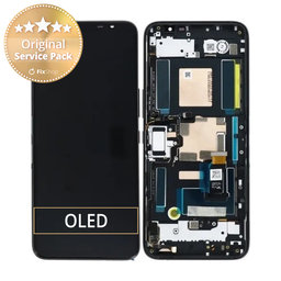 Asus ROG Phone 6 AI2201_C, 6 Pro AI2201_D - LCD Kijelző + Érintőüveg + Keret (Storm White) - 90AI00B2-R20020 Genuine Service Pack