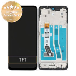 Motorola Moto G54 XT2343 - LCD Kijelző + Érintőüveg + Keret (Black) - 5D68C23304 Genuine Service Pack