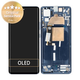 Motorola Edge 30 Fusion - LCD Kijelző + Érintőüveg + Keret (Neptune Blue) - 5D68C21190 Genuine Service Pack