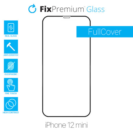 FixPremium FullCover Glass - Edzett üveg - iPhone 12 mini