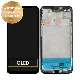 Samsung Galaxy M15 M156B - LCD Kijelző + Érintőüveg + Keret (Grey) - GH82-34683A Genuine Service Pack