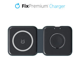 FixPremium - MagSafe Duo - iPhone és Apple Watch, fekete