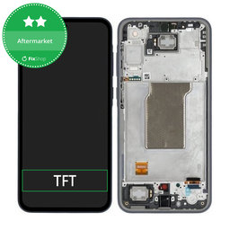 Samsung Galaxy A35 A356B - LCD Kijelző + Érintőüveg + Keret (Awesome Navy) TFT