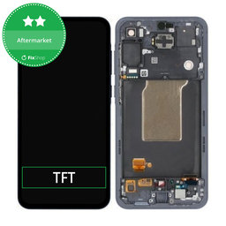 Samsung Galaxy A55 A556B - LCD Kijelző + Érintőüveg + Keret (Awesome Navy) TFT