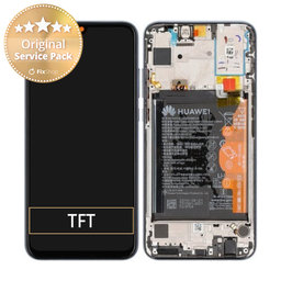 Huawei Honor 10 Lite - LCD Kijelző + Érintőüveg + Keret + Akkumulátor (Black) - 02352GWN Genuine Service Pack