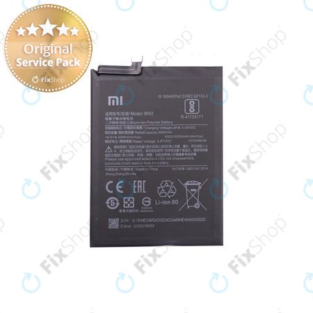 Xiaomi Redmi Note 9 Pro - Akkumulátor BN53 5020mAh - 46020000181G Genuine Service Pack