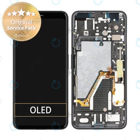 Google Pixel 4 XL - LCD Kijelző + Érintőüveg + Keret - 20GC20W0013 Genuine Service Pack