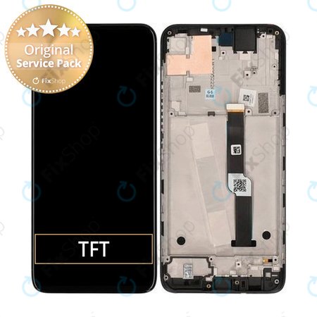 Motorola One Fusion Plus - LCD Kijelző + Érintőüveg + Keret (Twilight Blue) - 5D68C16856 Genuine Service Pack