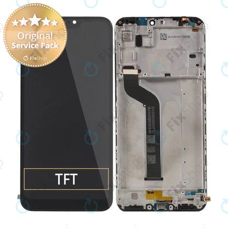 Xiaomi Mi A2 Lite (Redmi 6 Pro) - LCD Kijelző + Érintőüveg + Keret (Black) - 560610035033 Genuine Service Pack