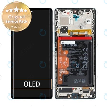 Honor 70 FNE-AN00 - LCD Kijelző + Érintőüveg + Keret (Emerald Green) - 0235ACMH Genuine Service Pack