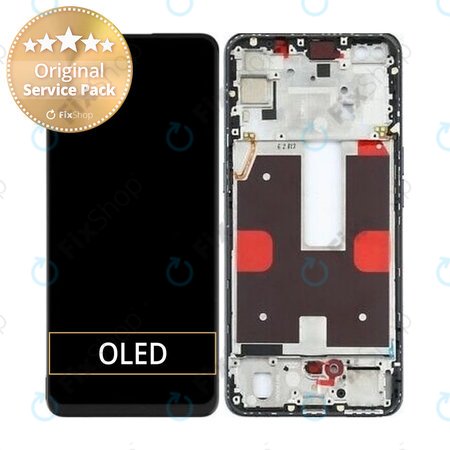 Oppo Reno 4 4G - LCD Kijelző + Érintőüveg + Keret - REF-OPPOR401 Genuine Service Pack