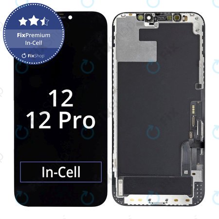 Apple iPhone 12, 12 Pro - LCD Kijelző + Érintőüveg + Keret In-Cell FixPremium