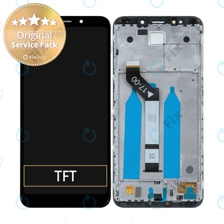 Xiaomi Redmi 5 Plus (Redmi Note 5) - LCD Kijelző + Érintőüveg + Keret (Black) - 560610032033 Genuine Service Pack